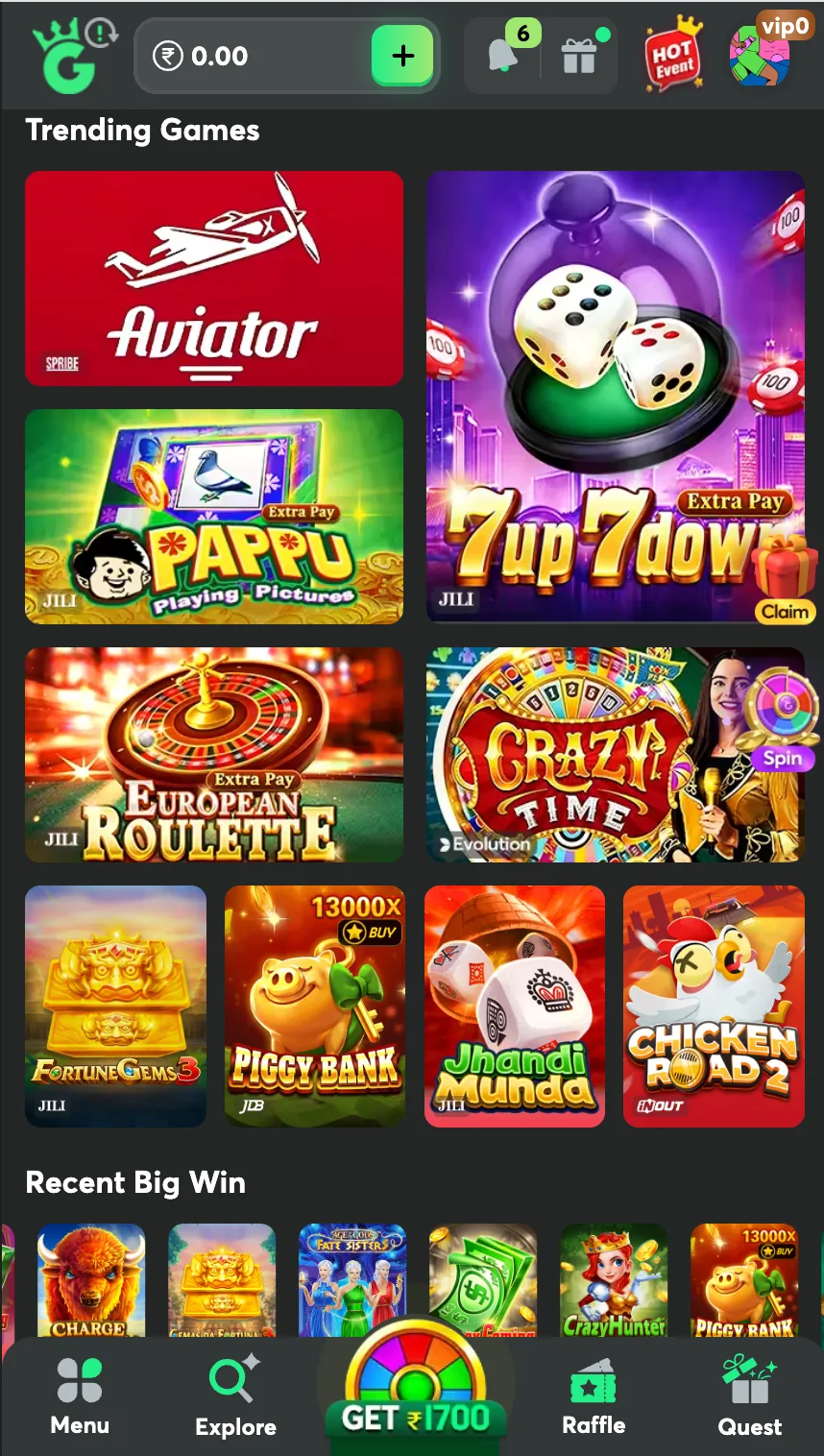 IC7 play lobby trending games after OTP